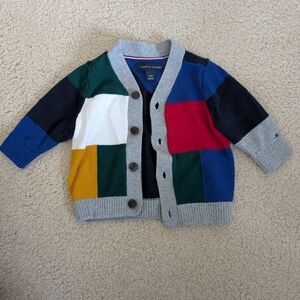 Tommy Hilfiger Kids' Multicolor Patchwork Baby Cardigan Size 3-6m